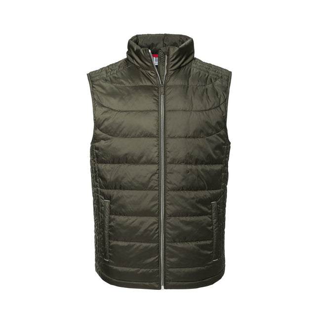 Dark Olive - Front - Russell Mens Nano Bodywarmer