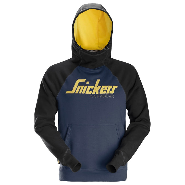 Navy-Black - Front - Snickers Unisex Adults Logo Hoodie