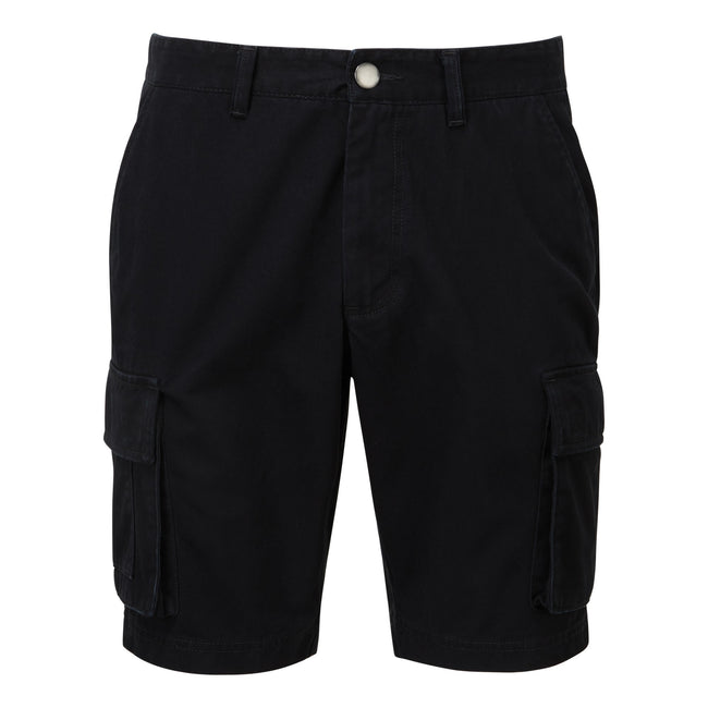 Black - Front - Asquith & Fox Mens Cargo Shorts
