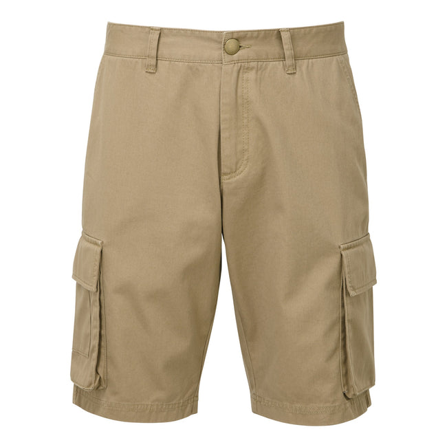 Khaki - Front - Asquith & Fox Mens Cargo Shorts