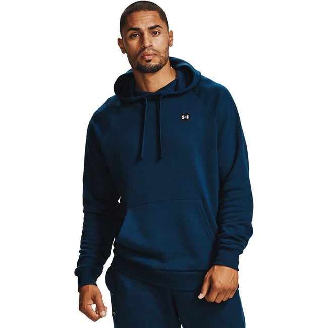 Academy Blue-Onyx White - Side - Under Armour Mens Hoodie