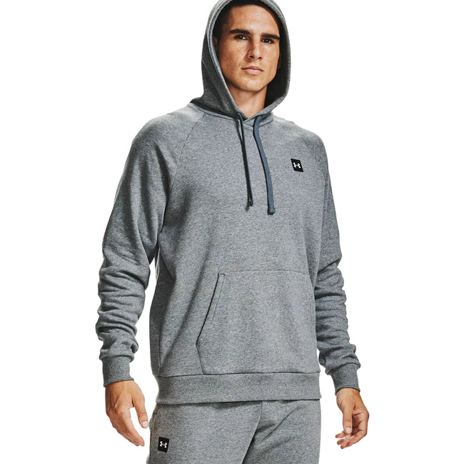 Light Gray-Onyx White Heather - Side - Under Armour Mens Hoodie