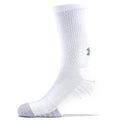 White-Steel Grey - Side - Under Armour Mens HeatGear Socks