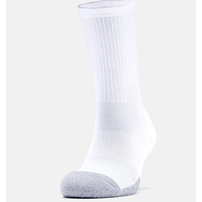 White-Steel Grey - Front - Under Armour Mens HeatGear Socks