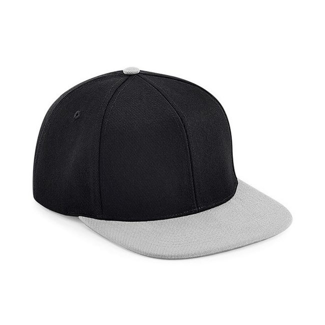 Black-Gray - Front - Beechfield 6 Panel Snapback Cap