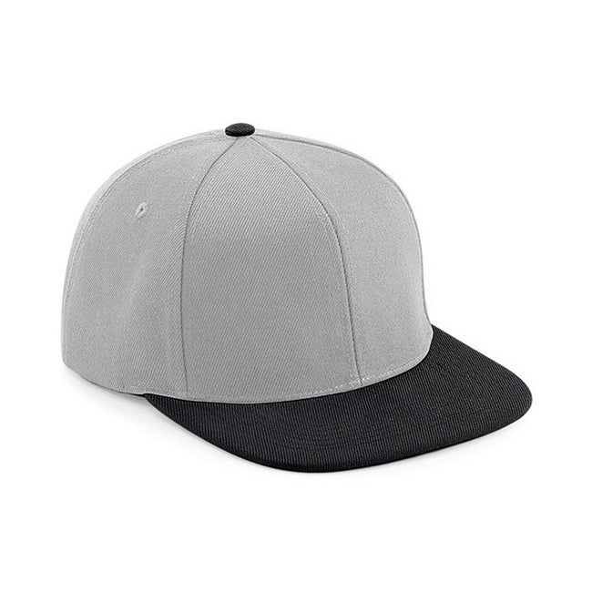 Gray-Black - Front - Beechfield 6 Panel Snapback Cap