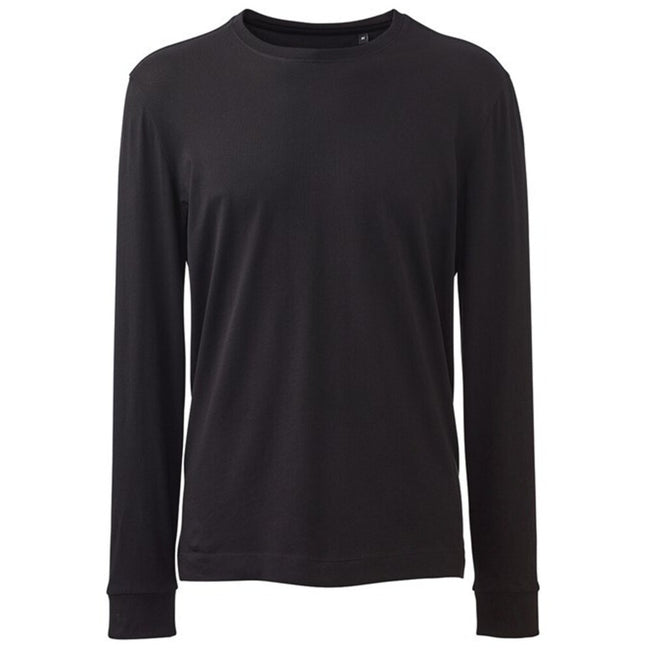 Black - Front - Anthem Mens Long-Sleeved T-Shirt