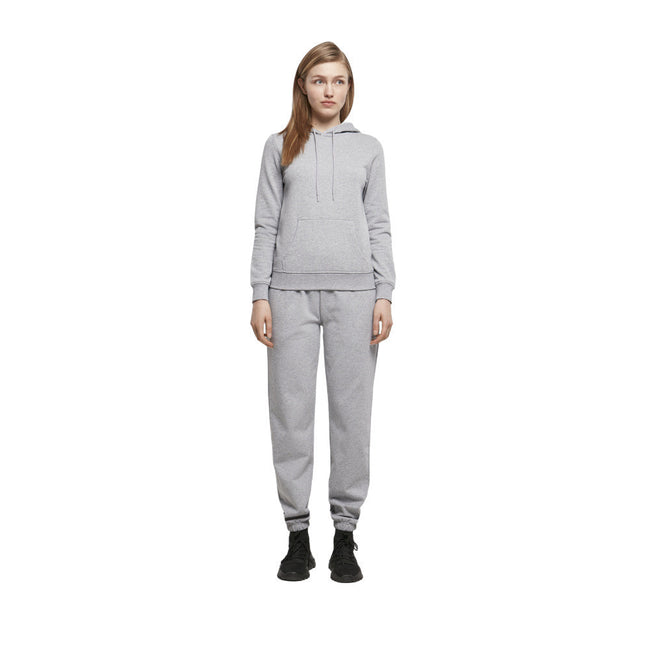 Heather Grey - Back - Build Your Brand Womens-Ladies Basic Hoodie