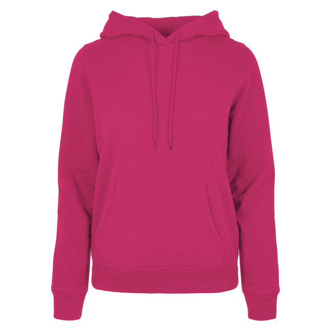 Hibiscus Pink - Front - Build Your Brand Womens-Ladies Basic Hoodie