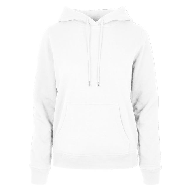 White - Front - Build Your Brand Womens-Ladies Basic Hoodie