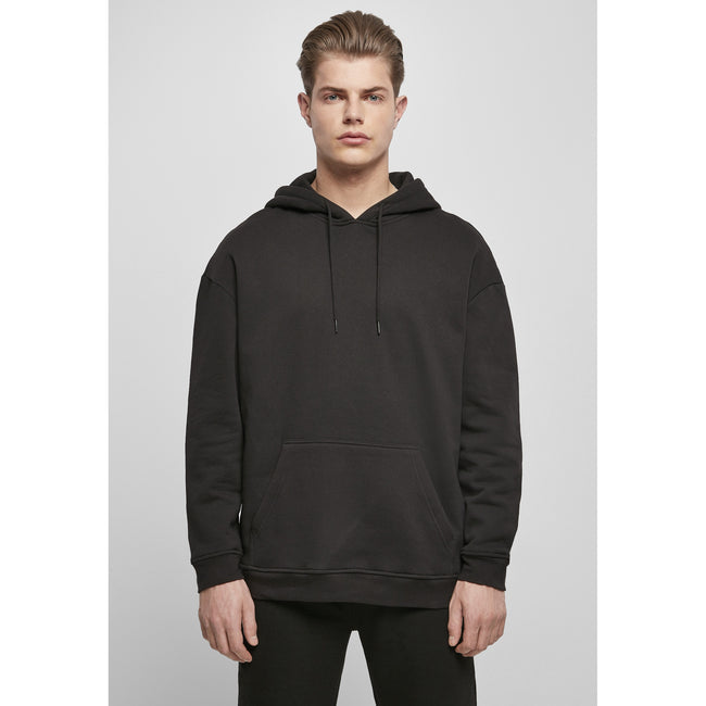 Black - Back - Build Your Brand Mens Basic Oversized Hoodie