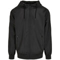 Black - Front - Build Your Brand Mens Windrunner Recycled Jacket