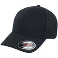 Black - Front - Flexfit Unisex Adult Alpha Shape Baseball Cap