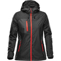 Black-Bright Red - Front - Stormtech Womens-Ladies Olympia Soft Shell Jacket