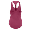 Raspberry-Black Melange - Back - TriDri Womens-Ladies Performance Backstrap Undershirt
