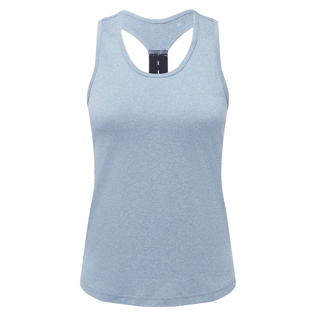 Dusky Blue Melange - Front - TriDri Womens-Ladies Performance Backstrap Undershirt