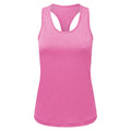 Pink Melange - Front - TriDri Womens-Ladies Melange Recycled Undershirt