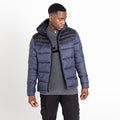 Ebony Grey-Black - Side - Dare 2B Mens Hot Shot Baffled Hooded Padded Jacket