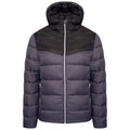 Ebony Grey-Black - Front - Dare 2B Mens Hot Shot Baffled Hooded Padded Jacket