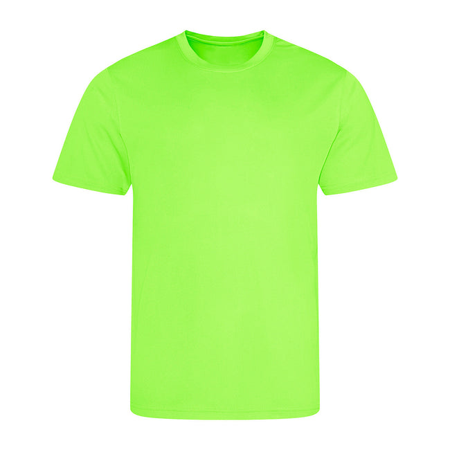 Electric Green - Front - AWDis Cool Mens Recycled T-Shirt