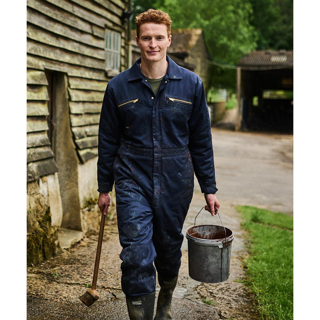 Navy - Back - Regatta Mens Pro Zip Insulated Coveralls