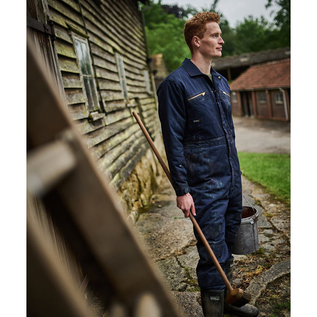 Navy - Side - Regatta Mens Pro Zip Insulated Coveralls