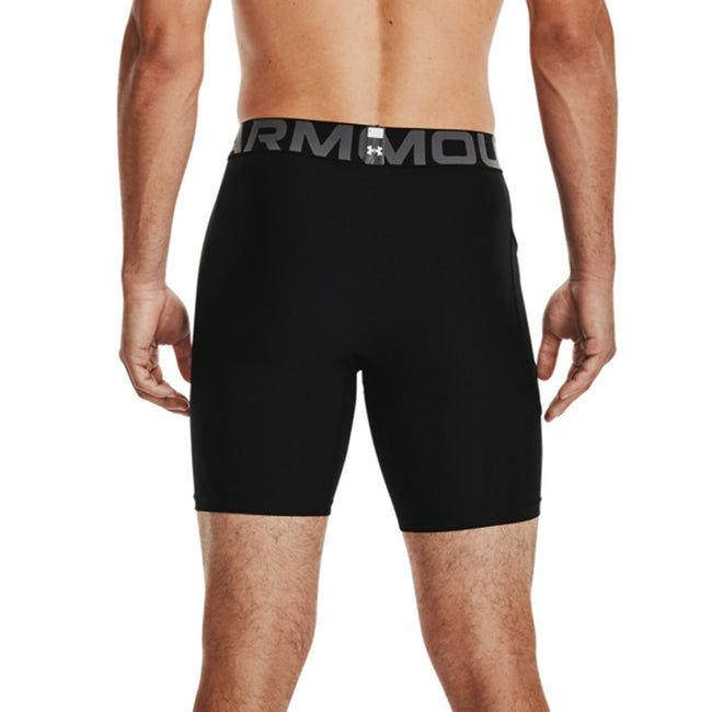 Black-White - Side - Under Armour Mens HeatGear Base Layer Bottoms
