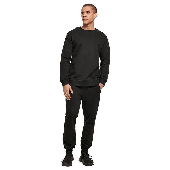 Black - Back - Build Your Brand Mens Basic Sweatshirt