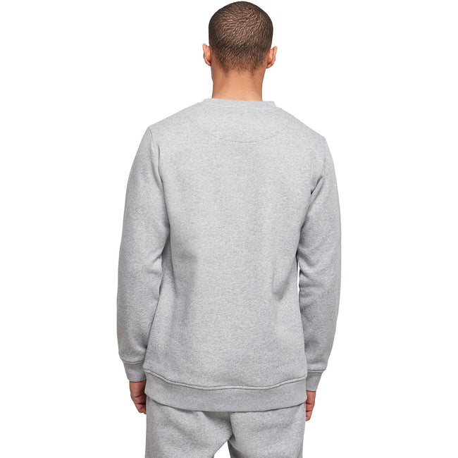 Heather Grey - Side - Build Your Brand Mens Basic Sweatshirt