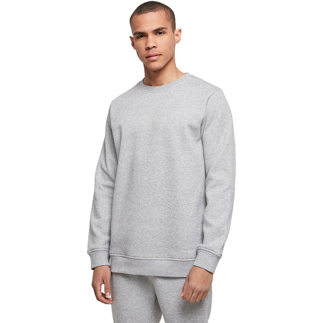 Heather Grey - Pack Shot - Build Your Brand Mens Basic Sweatshirt