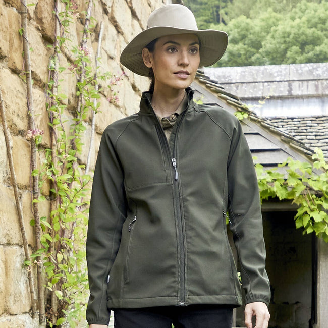 Dark Cedar - Back - Craghoppers Womens-Ladies Expert Basecamp Soft Shell Jacket