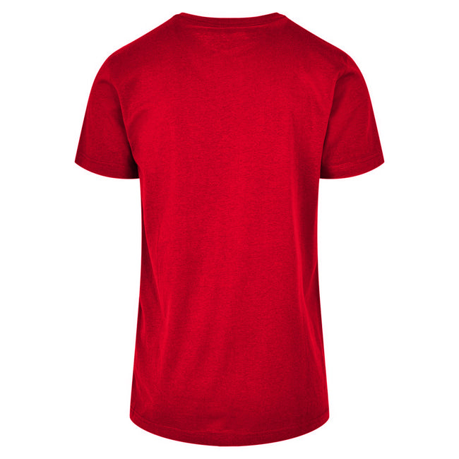City Red - Back - Build Your Brand Mens Basic Round Neck T-Shirt