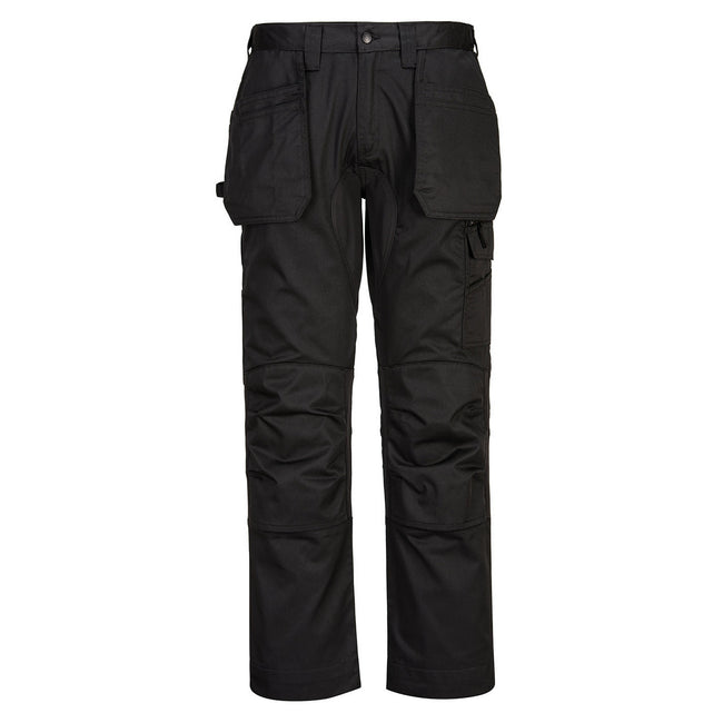 Black - Front - Portwest Mens WX2 Cargo Pants