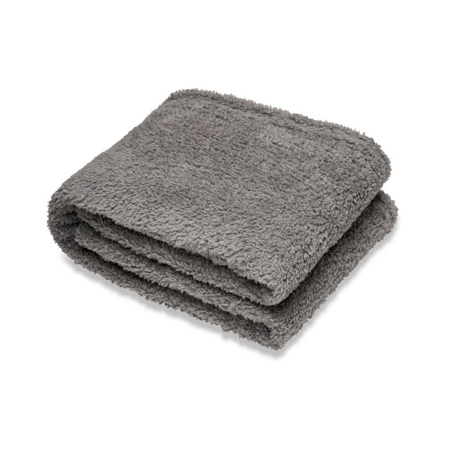 Gray - Front - Ribbon Teddy Fleece Throw