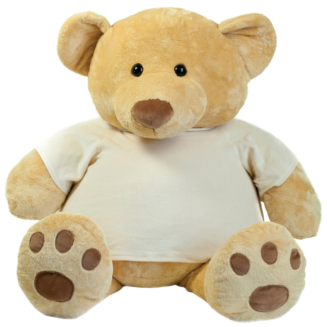 Brown (Light) - Front - Mumbles Supersized Honey Teddy Bear - Plush Soft Toy