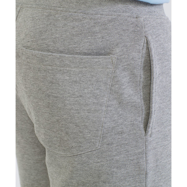 Heather Grey Melange - Back - Mens Recycled Jersey Shorts