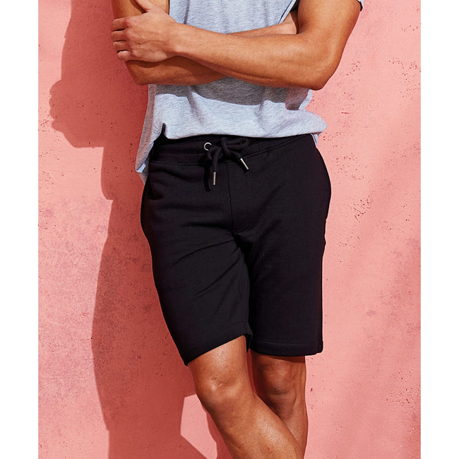 Black - Pack Shot - Mens Recycled Jersey Shorts