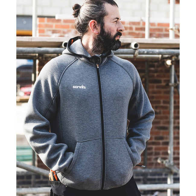 Charcoal - Side - Scruffs Mens Trade Air Layer Hoodie
