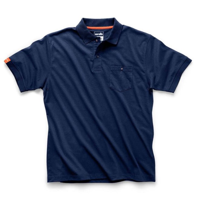 Navy - Front - Scruffs Mens Polo Shirt