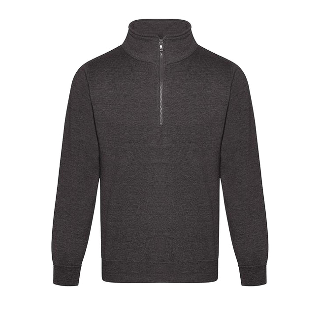 Charcoal - Front - PRO RTX Mens Quarter Zip Sweatshirt