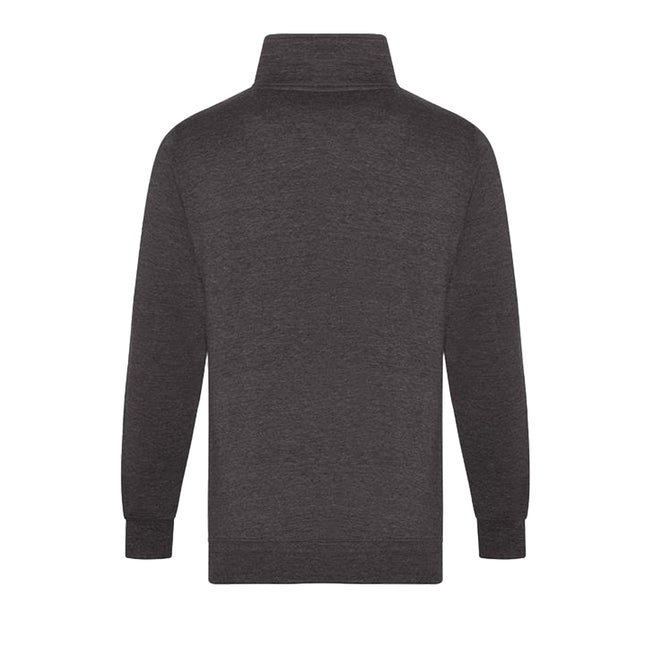 Charcoal - Back - PRO RTX Mens Quarter Zip Sweatshirt