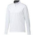 White - Front - Adidas Mens Elevated Quarter Zip Sweatshirt