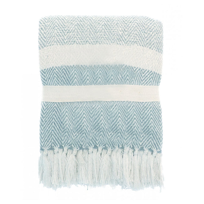 Duck Egg - Front - Home & Living Izzy Recycled Throw