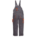 Gray-Orange - Front - Portwest Contrast Bib & Brace - Workwear
