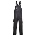 Black-Gray - Front - Portwest Contrast Bib & Brace - Workwear