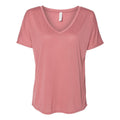Mauve - Front - BELLA + CANVAS Womens Slouchy V-Neck Tee
