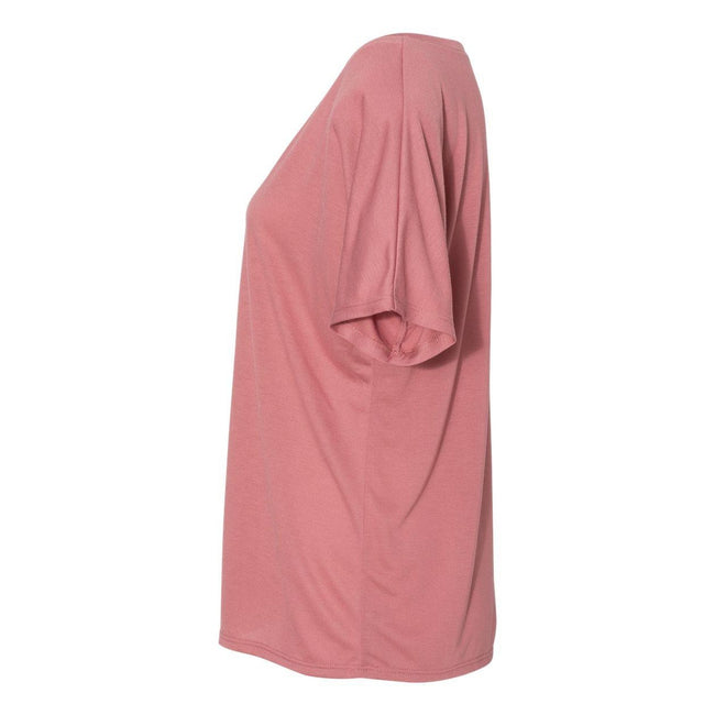 Mauve - Side - BELLA + CANVAS Womens Slouchy V-Neck Tee