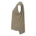 Heather Olive - Side - BELLA + CANVAS Womens Flowy Rolled Cuffs Muscle Tee