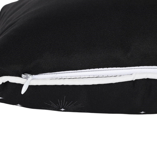 Black-White - Side - Something Different Rectangular Triple Moon Design Cushion