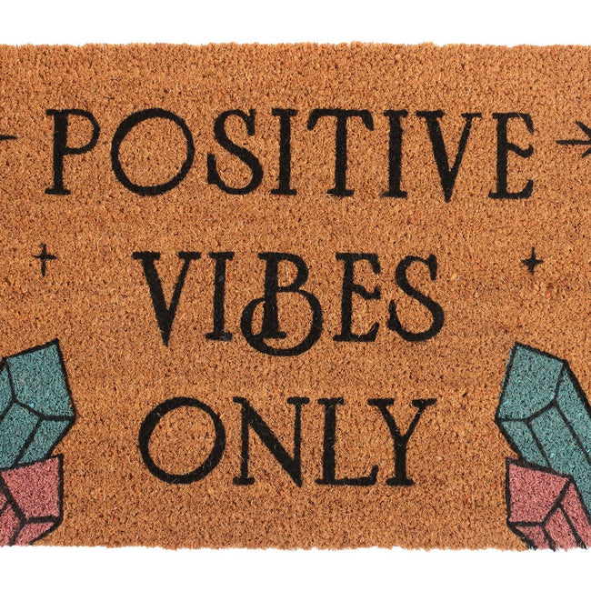 Natural - Side - Something Different Positive Vibes Only Door Mat